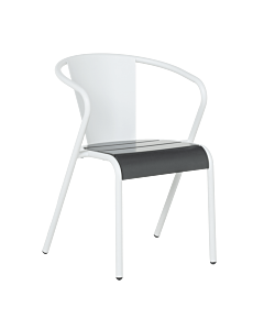 Метален градински стол KADUNA - бял (3535113)