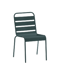 Метален градински стол MURI - тъмнозелен (3535122)