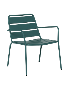 Метален градински стол SAKI - тъмнозелен (3535118)