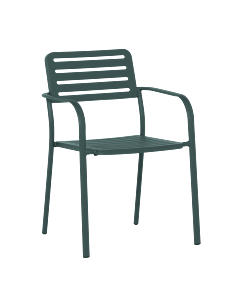 Метален градински стол WASE - тъмнозелен (3535127)