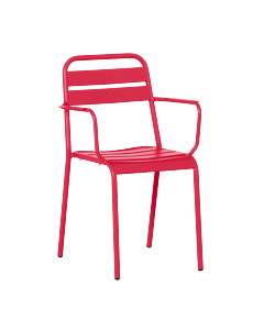 Метален градински стол ZAMFARA - червен (3535145)