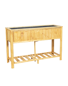 Повдигната дървена кашпа с рафт 2 - 120х50х86 см (3535045)