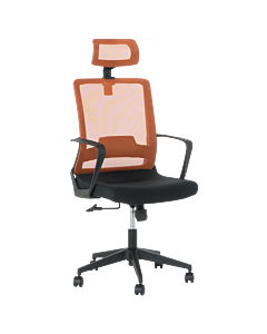 Президентски офис стол Carmen 7562 - черно - оранжево (3520382_2)