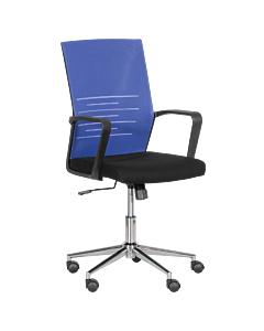 Работен офис стол Carmen 7041-1- черен - син (3520296_1)