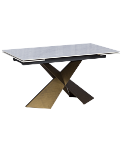 Разтегателна трапезна маса DABKI - бяло - злато (3530997_1)