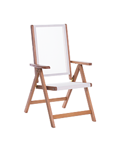 Сгъваем дървен градински стол SVEN - бял (3535009)