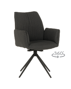 Трапезен стол COMO - тъмносив (3532126)