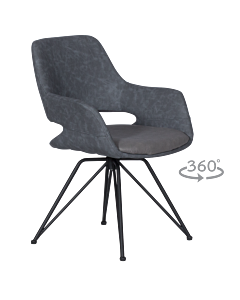 Трапезен стол DEVON - сив SF 2 (3532094_1)