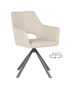 Трапезен стол READING 2 силиконова кожа - капучино 04 (3532378)