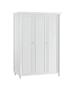 Трикрилен детски гардероб NIL - бял (3575160)