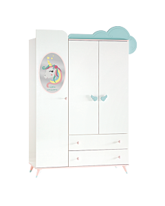 Трикрилен детски гардероб UNICORN (3575138)