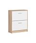 Шкаф за обувки NEPO PLUS SFB2K2 корпус дъб сонома/фронт бяло  (020.004.0247)